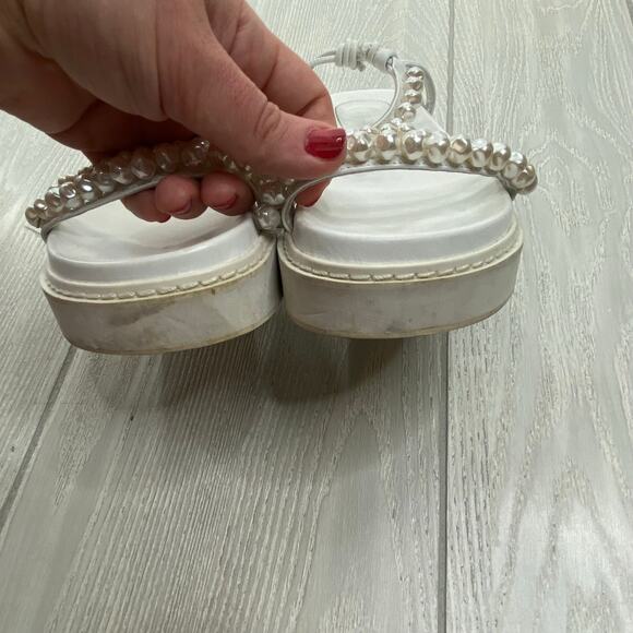 Aje Women's White Neo Pearl Embellished Platform Sandals Size 6 / 37 $275 - Picture 12 of 12
